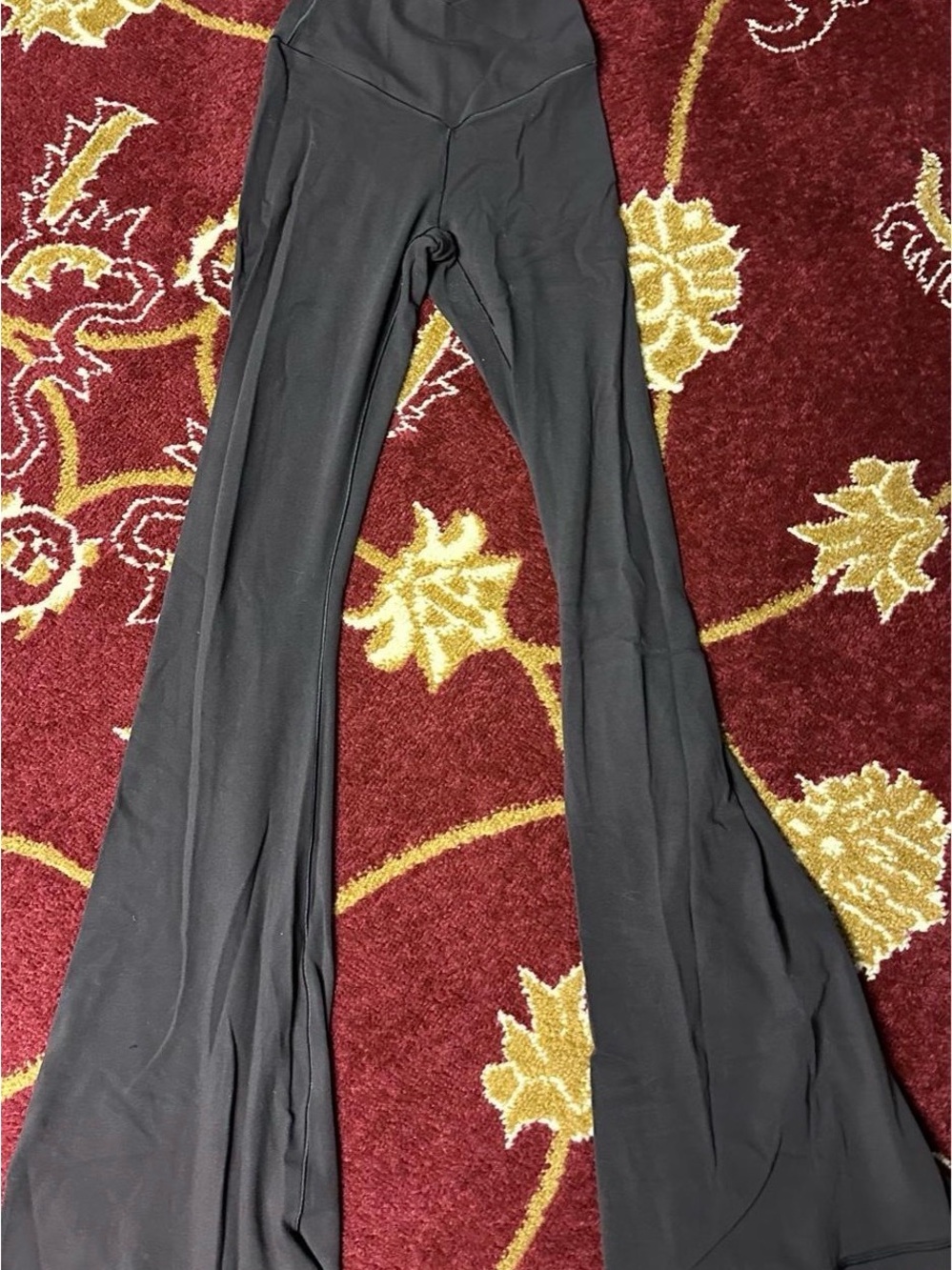 aerie Offline High-Rise Flare Leg Yoga Pants in Black
